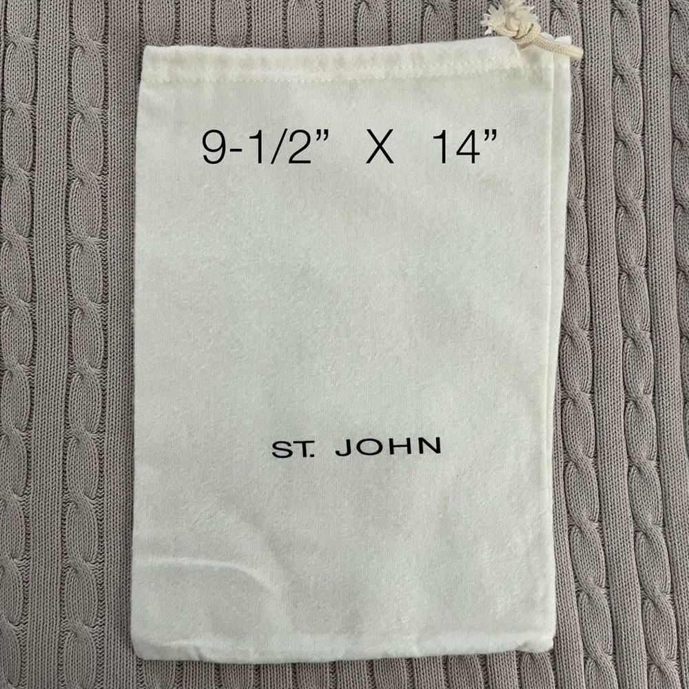 St. John Dust Cover Drawstring White Storage Protection Bag Duster